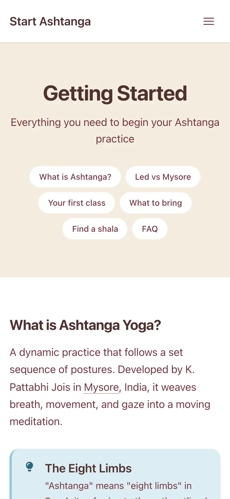 Getting started guide mobile